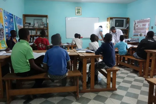 Children sitting in classroom