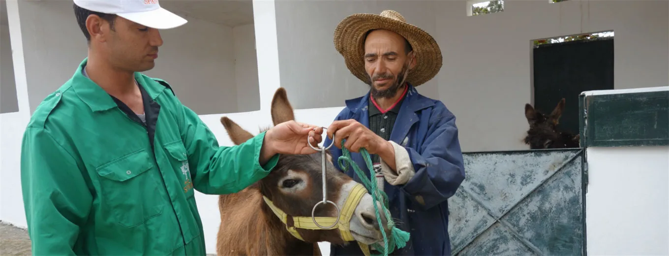Men holding equipment