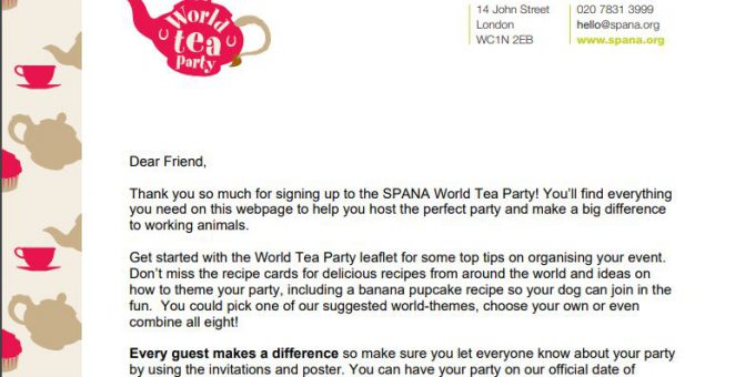 world tea party welcome letter