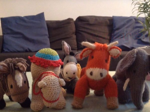 Knit and crochet animals for charity