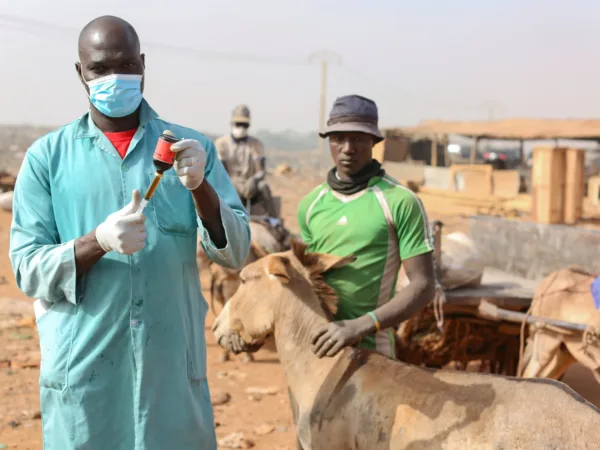 Amou being treated at the clinic