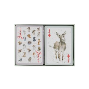 Illustrated animal playing cards