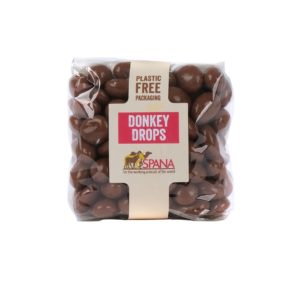 Donkey drop sweets in plastic-free packaging