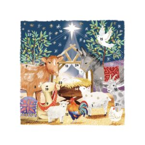 Mini Advent calendar with nativity scene