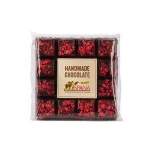 Dark chocolate raspberry square