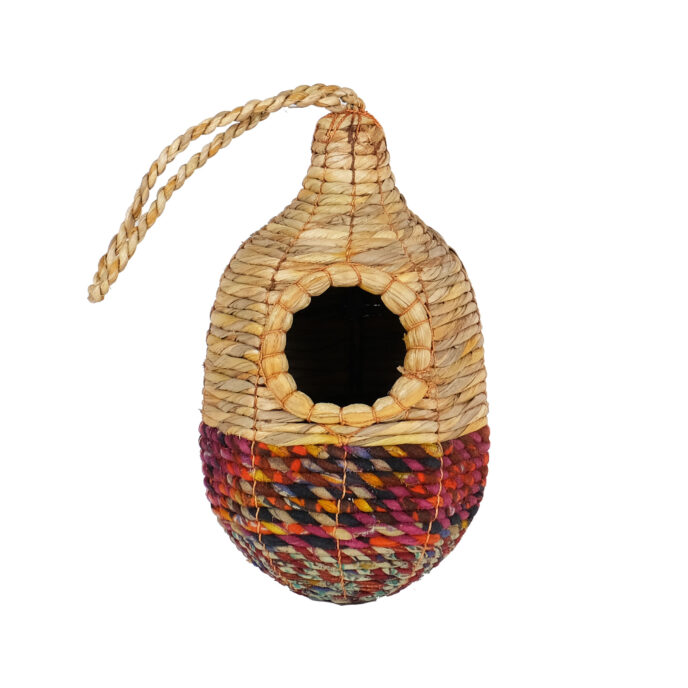 Image of recycled sari bird nester