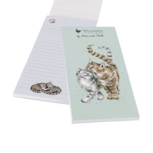 Image of a magnetic shopping list pad with kittens