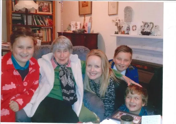 Shirin Spencer poses with family at her 90th birthday party, where she raised money for SPANA.