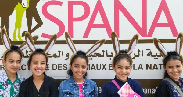 Children attend a SPANA animal welfare class