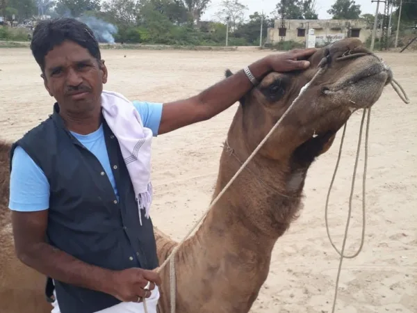 Ganesh and his camel, Bari