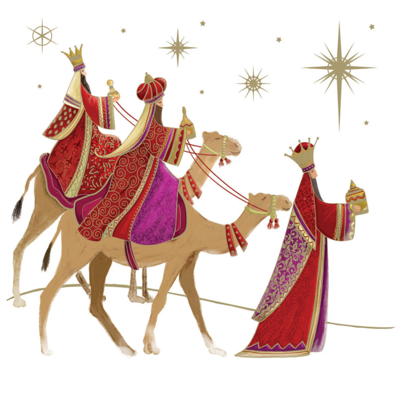 Three Kings Bearing Gifts Christmas Cards SPANA