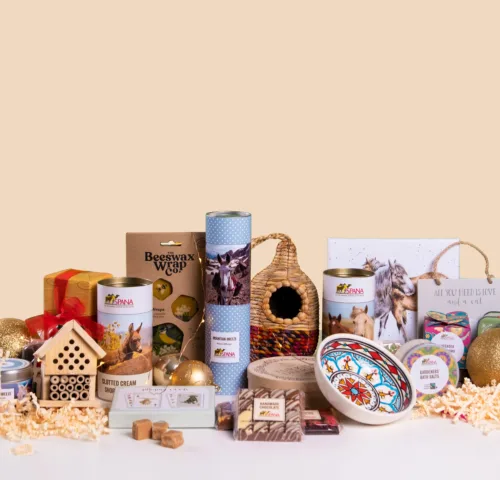 A selection of eco-friendly products from the SPANA charity shop