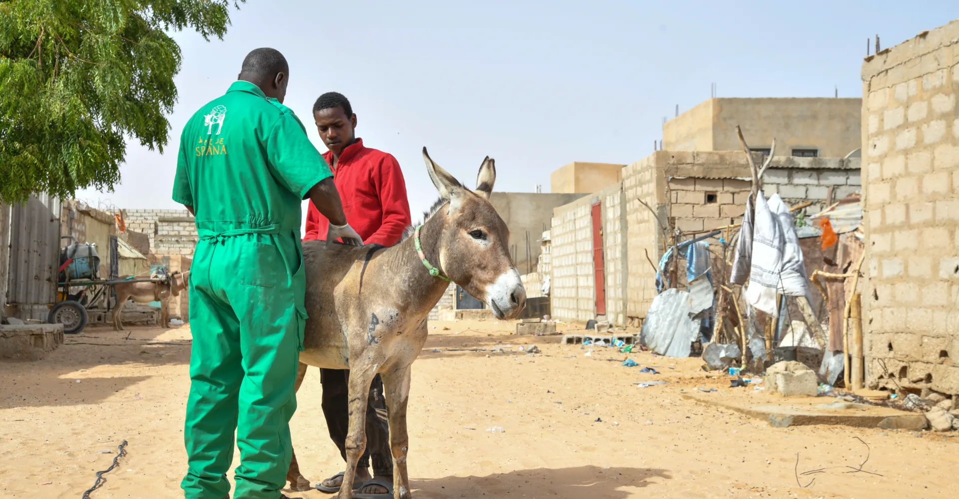 Aly received treatment at the mobile clinic